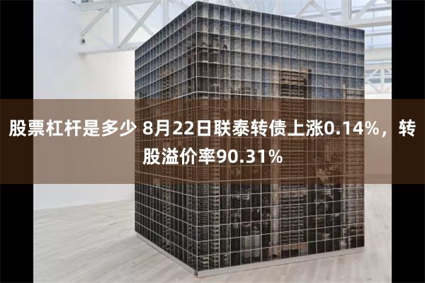 股票杠杆是多少 8月22日联泰转债上涨0.14%，转股溢价率90.31%